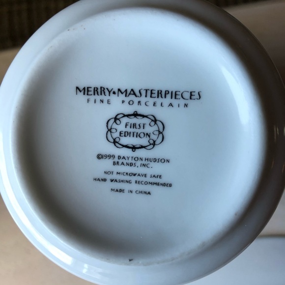 4 PCs of Vintage Dayton Hudson 1999 Merry Masterpieces 24K Trim Porcelain China - Picture 9 of 9